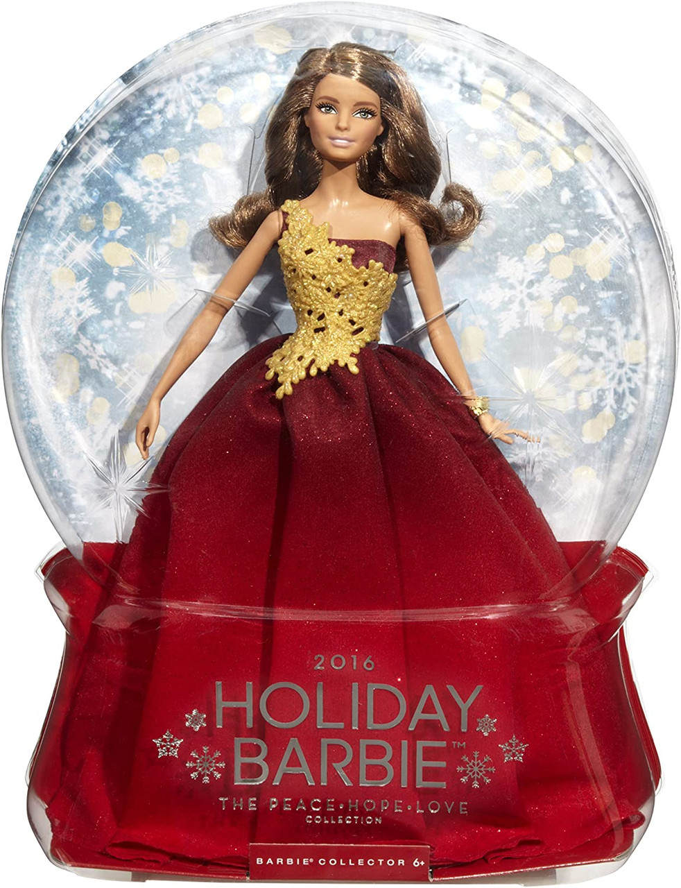 2016 Holiday Barbie Doll Brunette The Peace Hope Love Collection