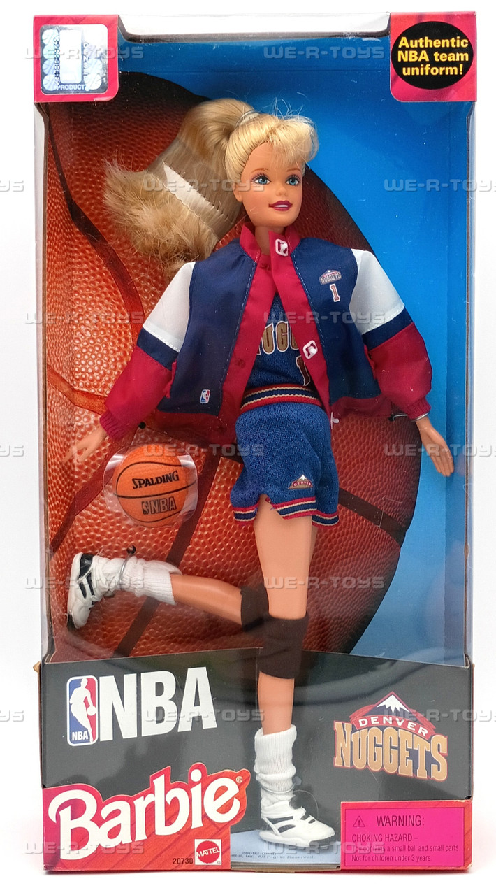 NBA Denver Nuggets Barbie Doll Blonde In Basketball Uniform 1998
