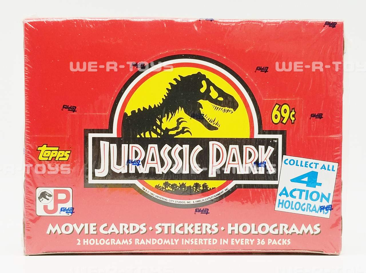 Jurassic Park Topps Movie Cards Stickers Holograms 36 Packs Factory Sealed  Box - We-R-Toys