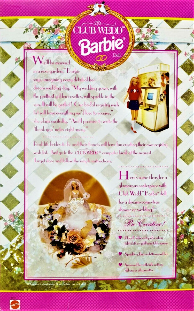 Club Wedd Barbie Doll Blonde Special Edition 1997 Mattel 19717