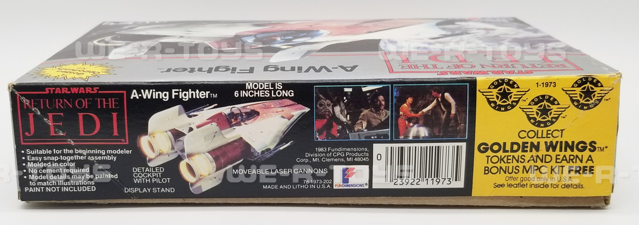 Star Wars A-Wing Fighter 　MPC（未開封） Star Wars Return of the Jedi A-Wing Fighter Model Kit It's A Snap