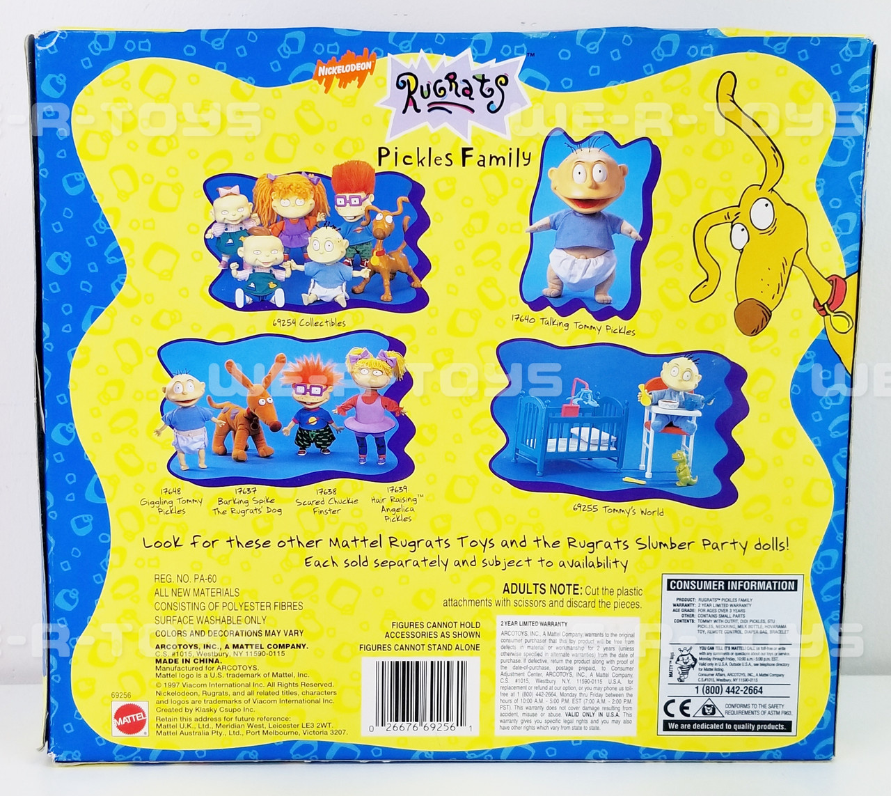 Nickelodeon Rugrats Pickles Family Dolls 1997 Mattel No. 69256