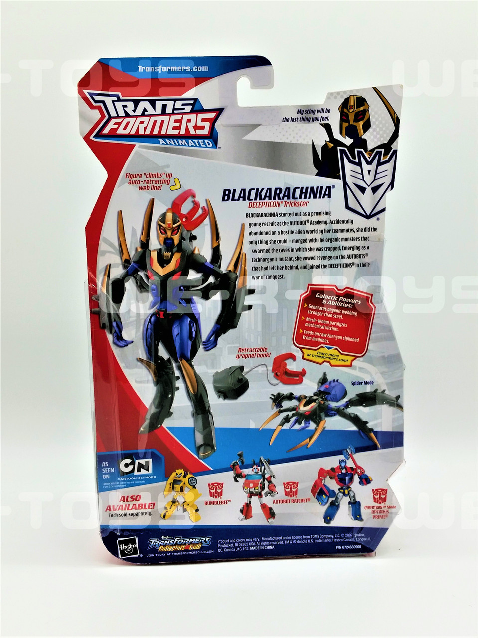 Transformers Animated Decepticon BlackArachnia Deluxe Class Action