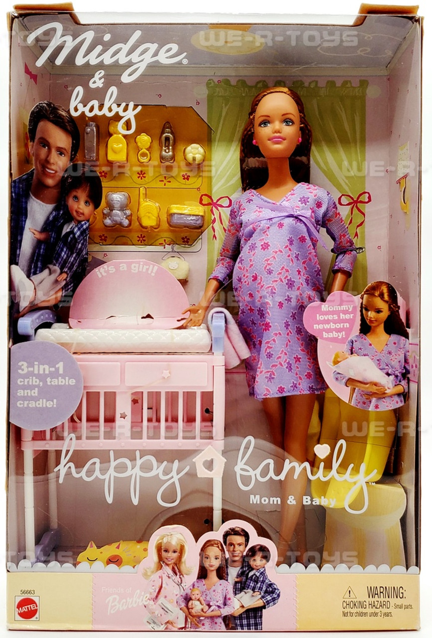 Barbie embarazada y Midge Baby Happy Family Dolls - 2002 MATTEL