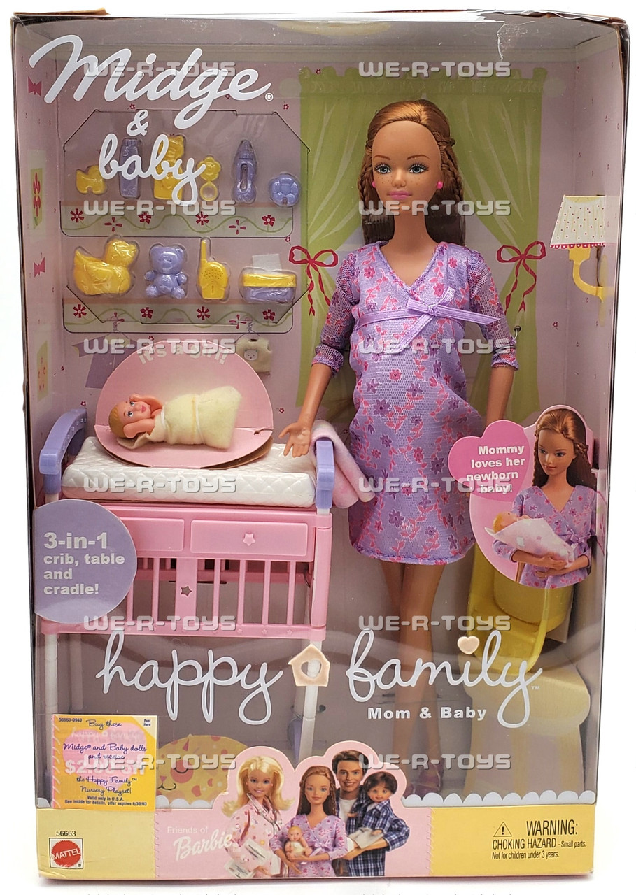 Barbie Happy Family Pregnant Midge and Baby Set 2002 Mattel