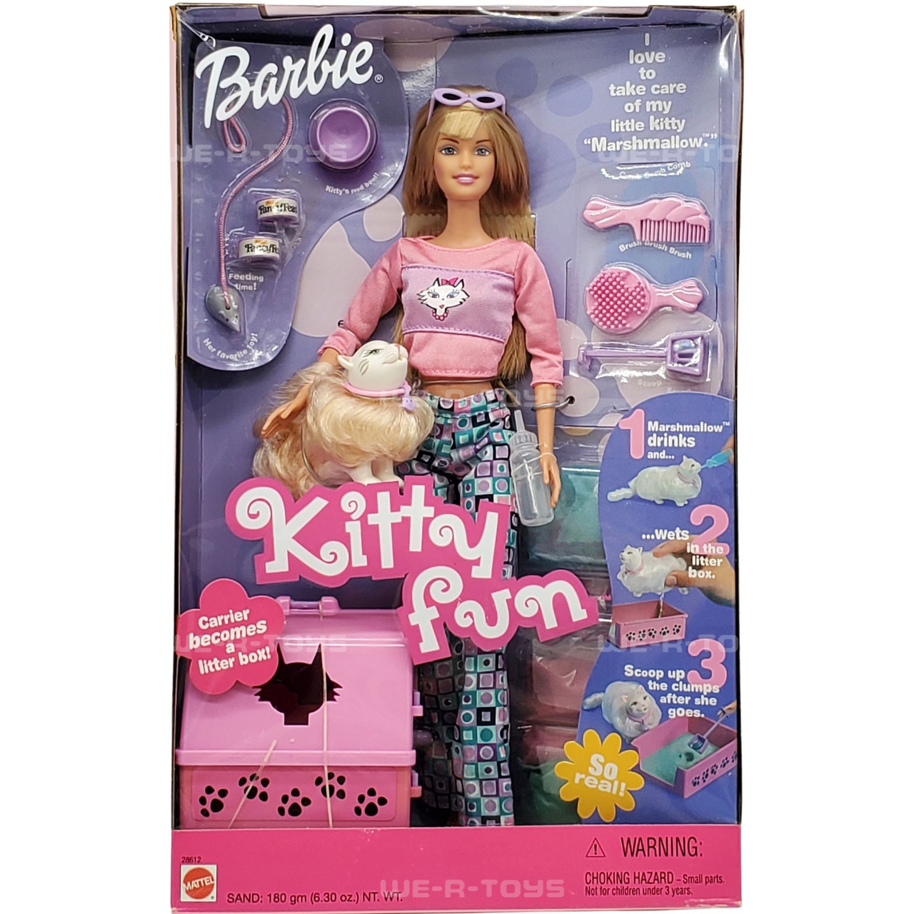 Kitty Fun Barbie Doll Play Set with Marshmallow the Cat 2000