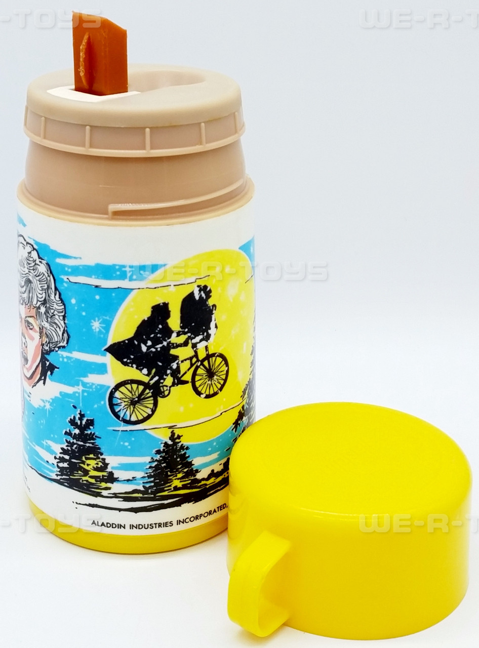 E.T. The Extra-Terrestrial Tin Metal Lunchbox and Thermal Cup 1982