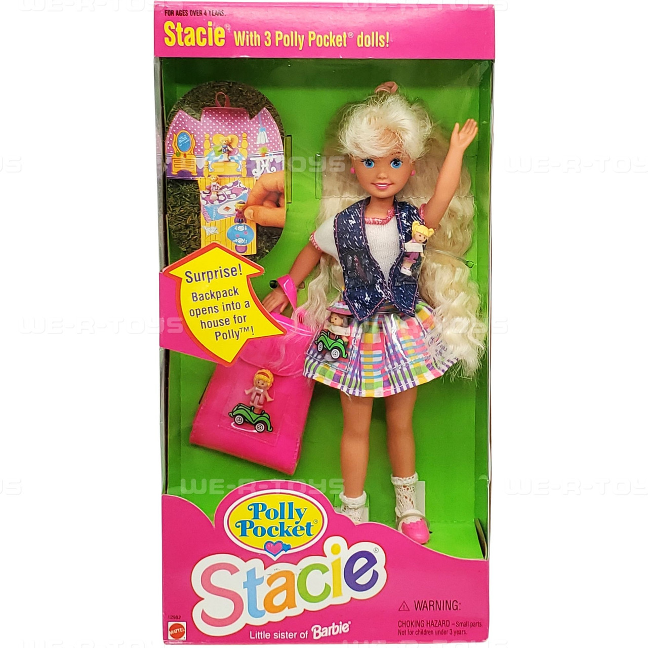 Barbie Polly Pocket Stacie Doll with 3 Polly Pocket Dolls 1994