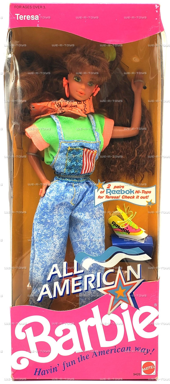 Barbie All American Teresa Doll Reebok 1990 Mattel #9426 - We-R-Toys