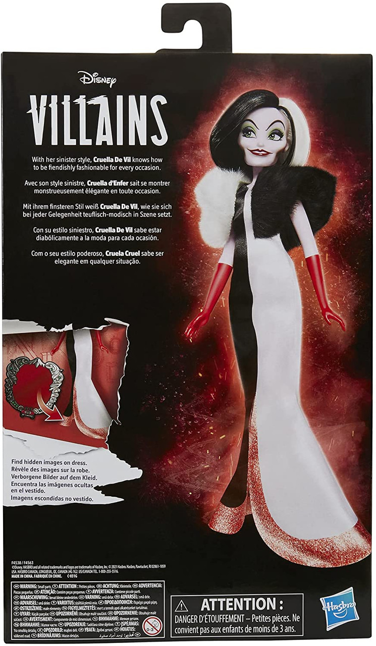 Disney Villains Cruella de Vil Fashion Doll Hasbro #F4538/F4563 - We-R-Toys