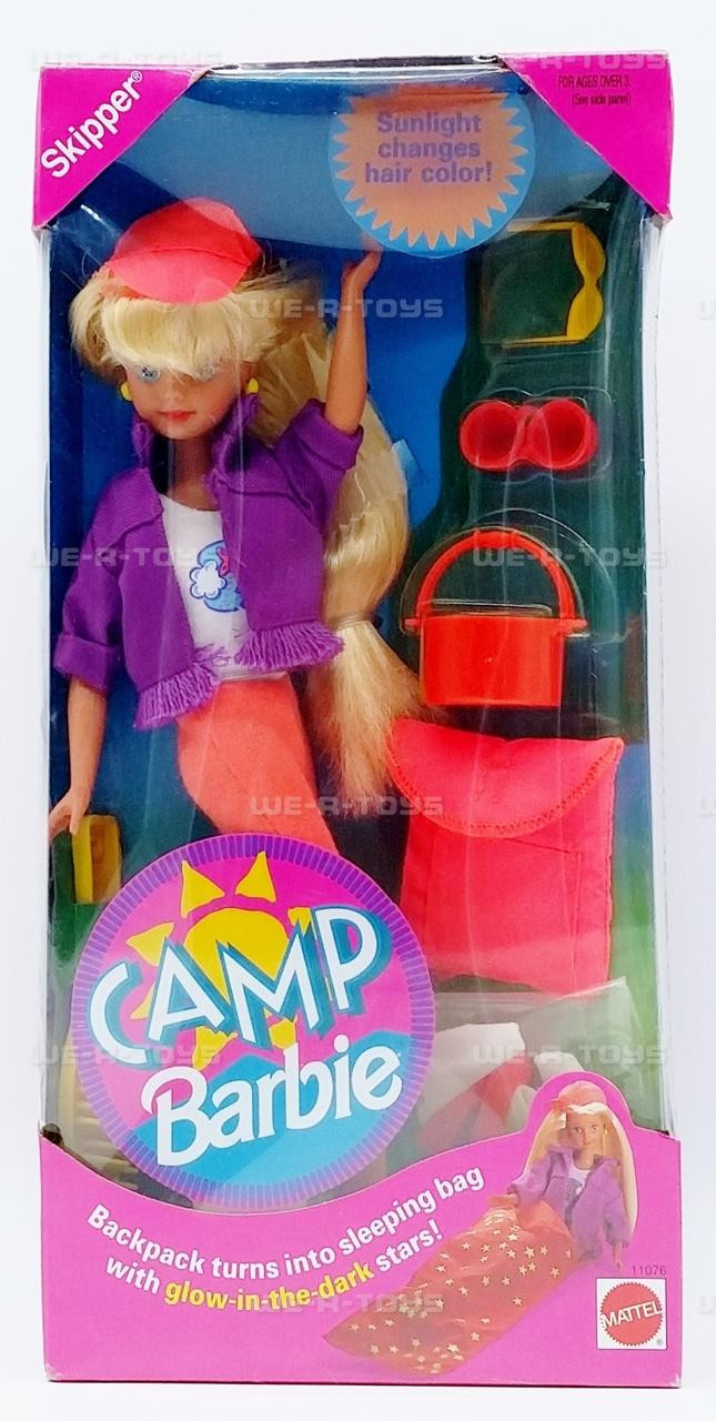 Barbie Camp Barbie Doll w Backpack Sleeping Bag (1993)