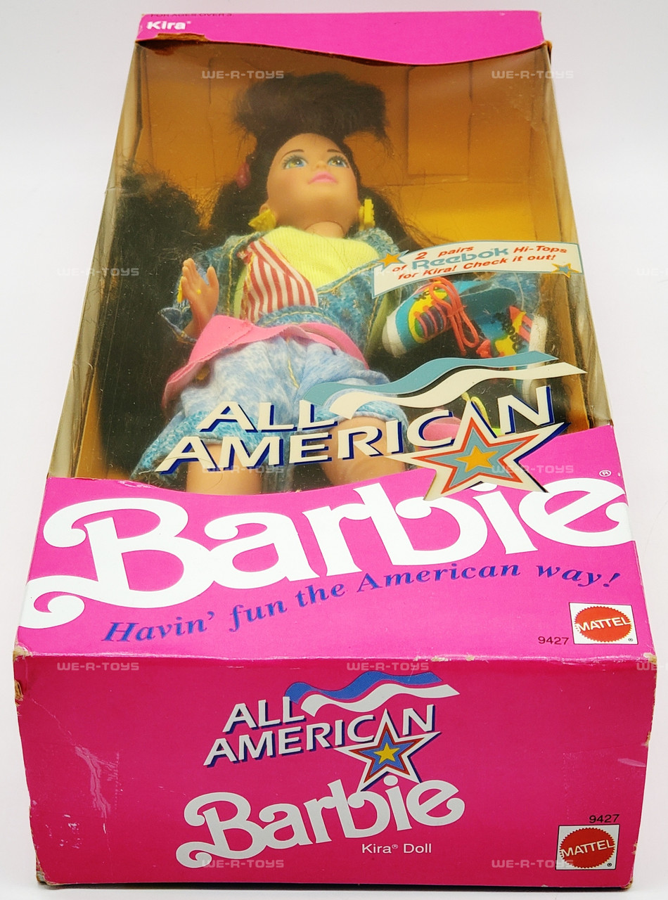 All American Barbie Kira Doll Reebok 1990 Mattel 9427 NRFB