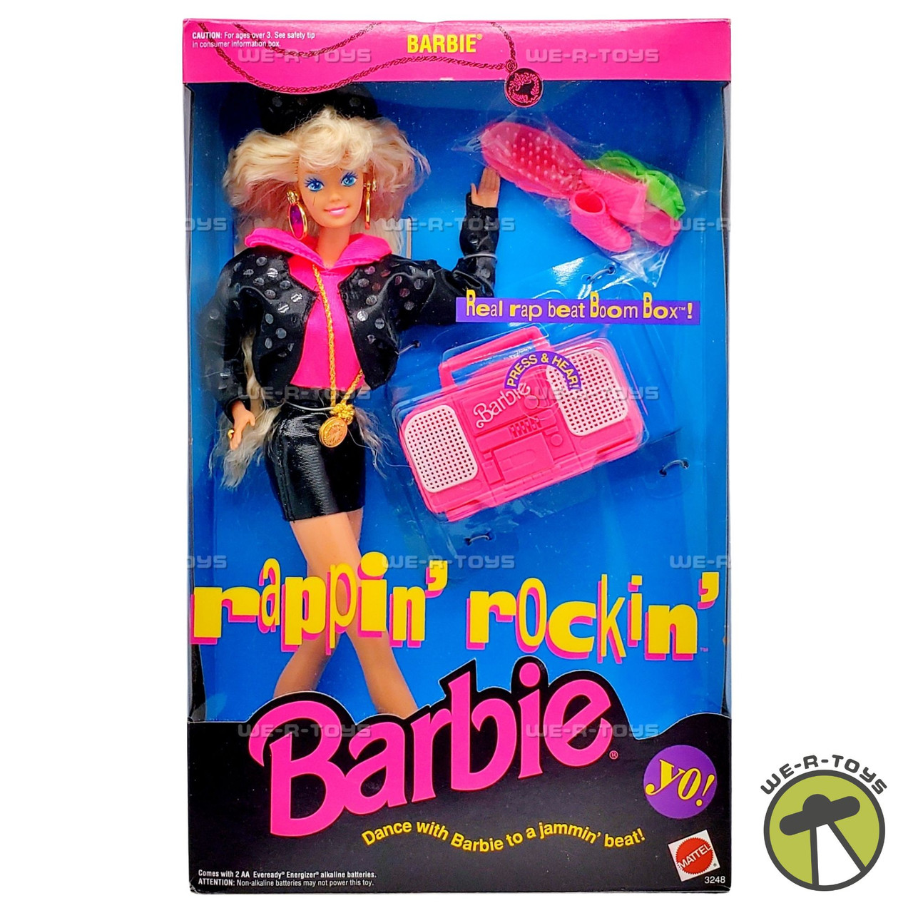Rappin' Rockin' Barbie Doll 1991 Mattel 3248 - We-R-Toys