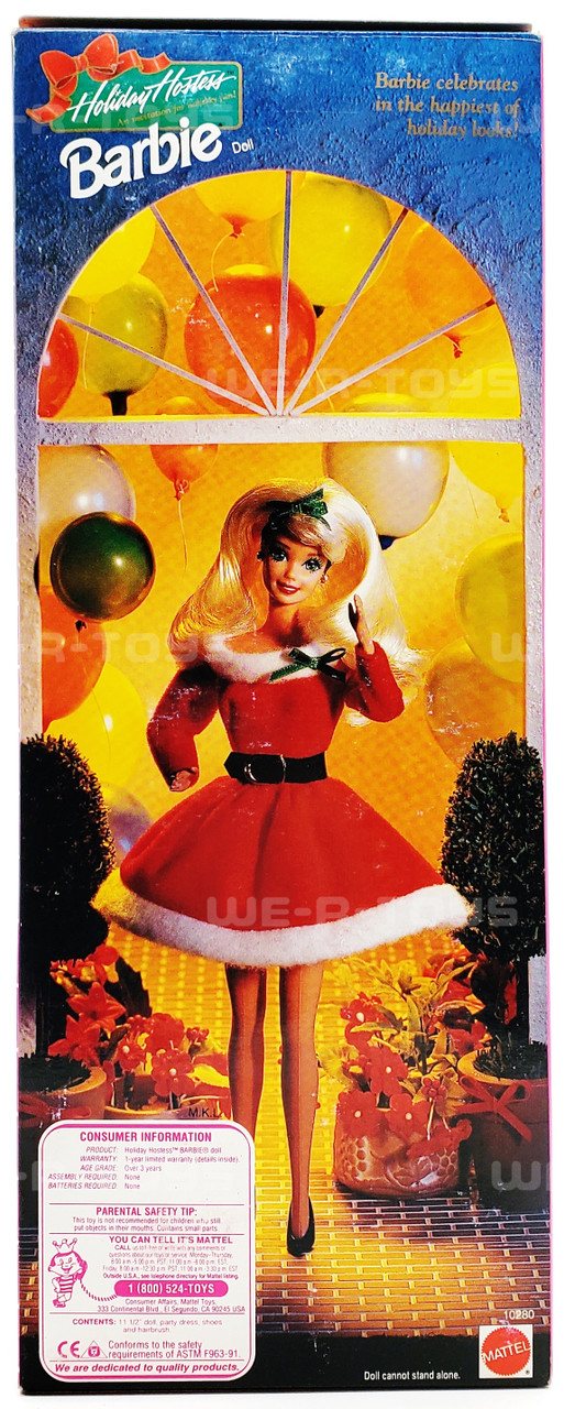 Vintage Barbie Doll Mattel 1992 Happy Holiday Hostess Santa