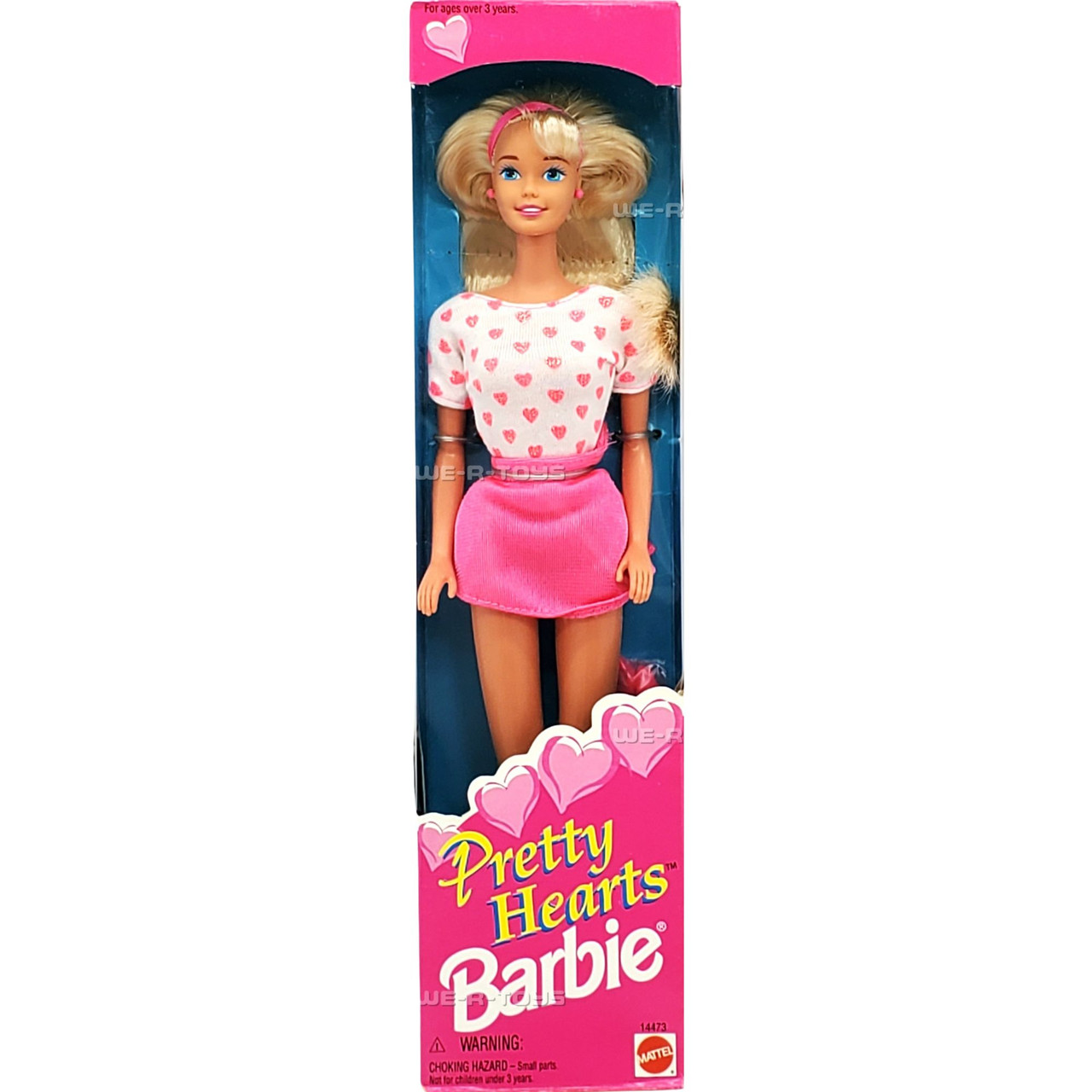 1995 Pretty Hearts Barbie Doll Blonde Mattel #14473