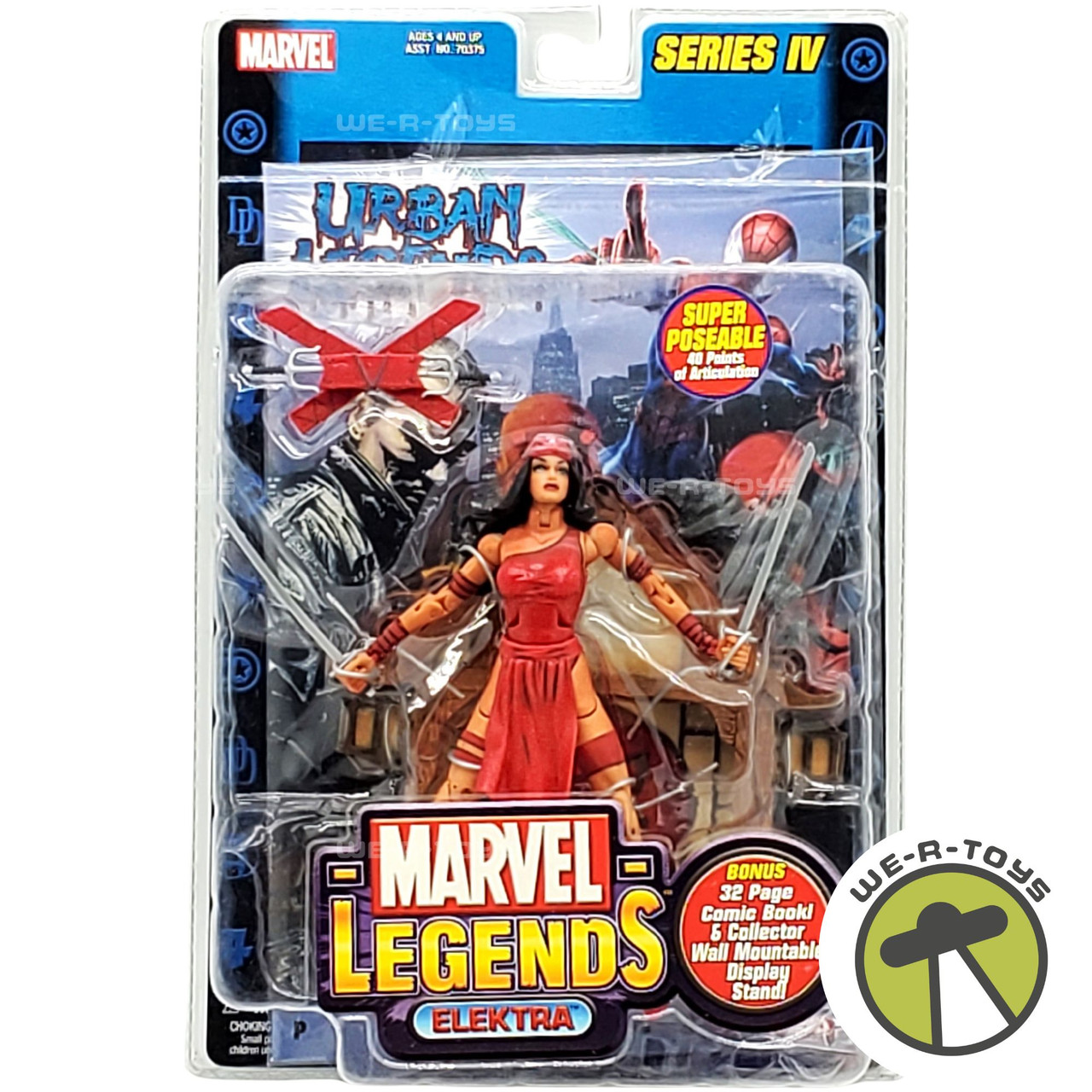 Marvel Legends Series IV Elektra Action Figure with Comic 2003 Toy