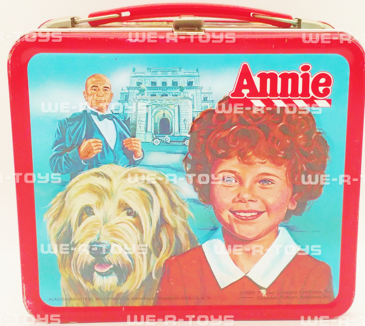 Annie Metal Tin Lunchbox 1981 Aladdin Industries & Thermal cup