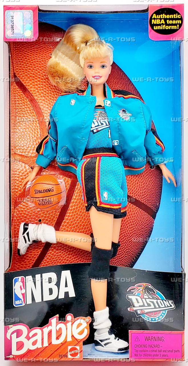 1998 Detroit Pistons NBA Barbie Doll in Authentic Team Uniform