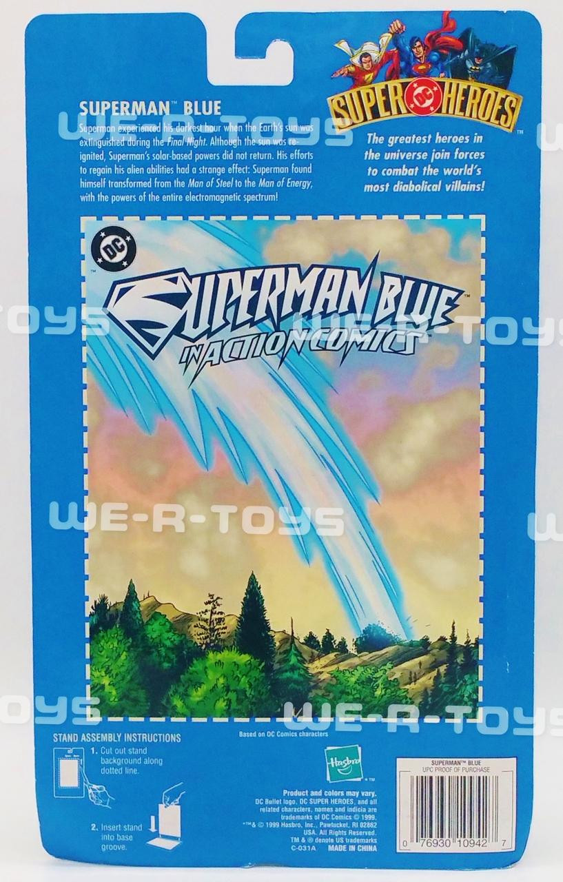 DC Super Heroes Collection Superman Blue Action Figure 1999 Hasbro