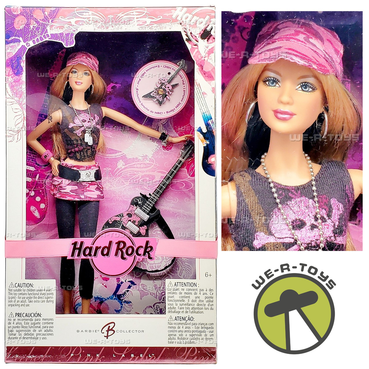 Hard Rock Barbie Doll Pink Label 2006 Mattel #K7906