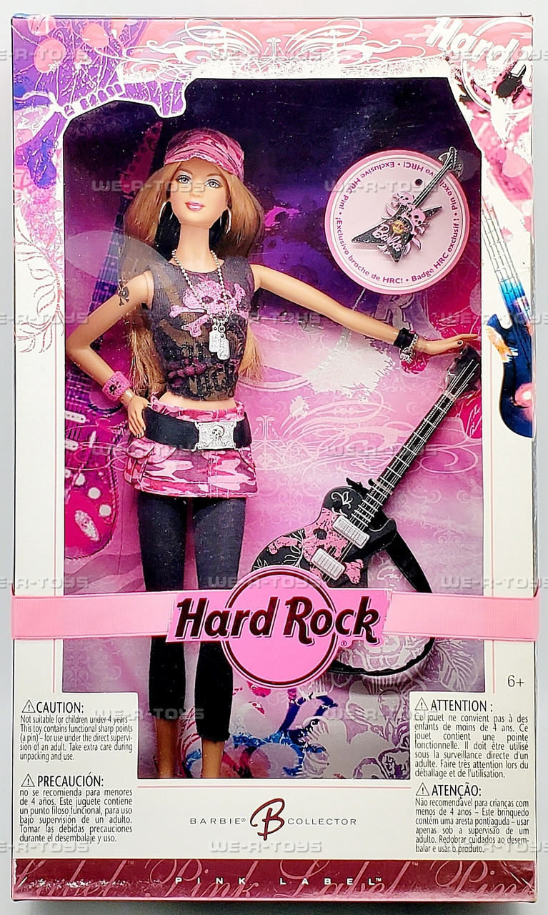 Hard Rock Barbie Doll Pink Label 2006 Mattel #K7906