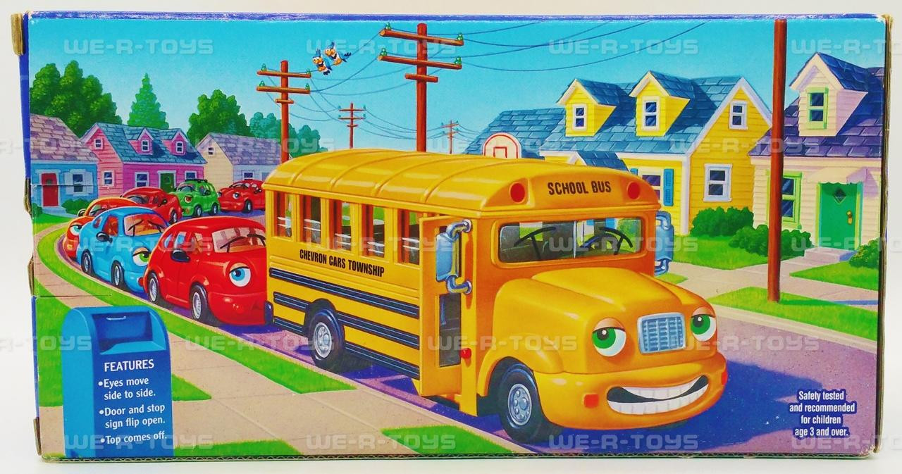 The Chevron Cars Sally School Bus 2001 Collectible Vehicle Yellow
