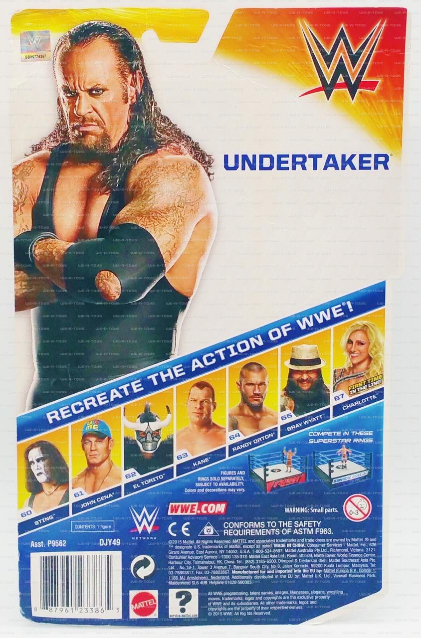 WWE Superstar #66 The Undertaker DJY49 Mattel 2015 NRFP - We-R-Toys