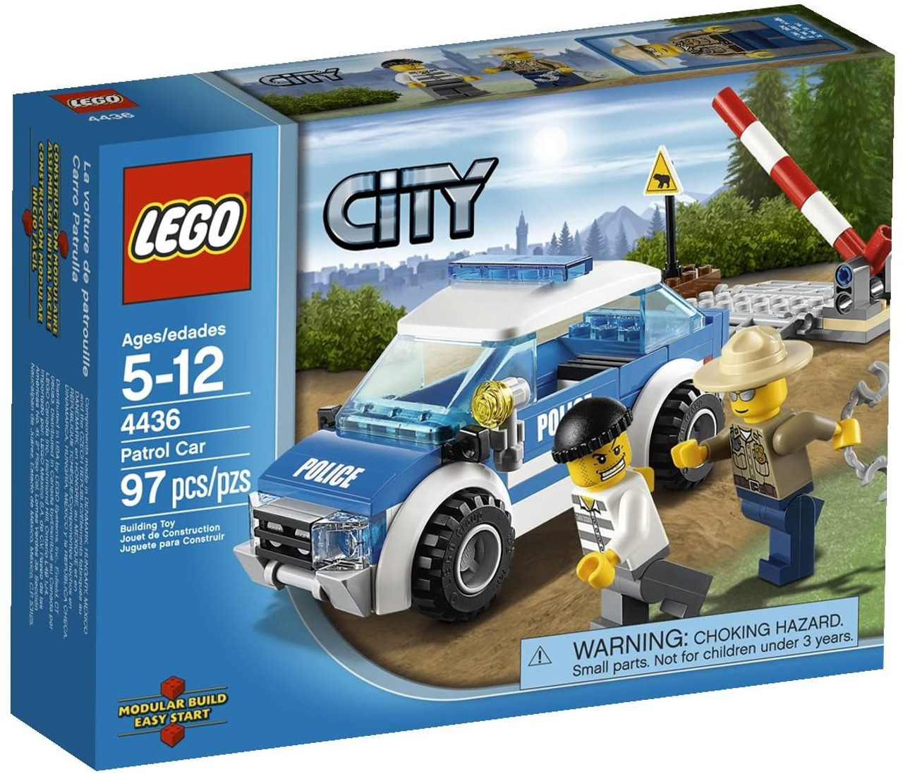 LEGO City Police Patrol Car 4436 Building Toy 97 Pieces 2012