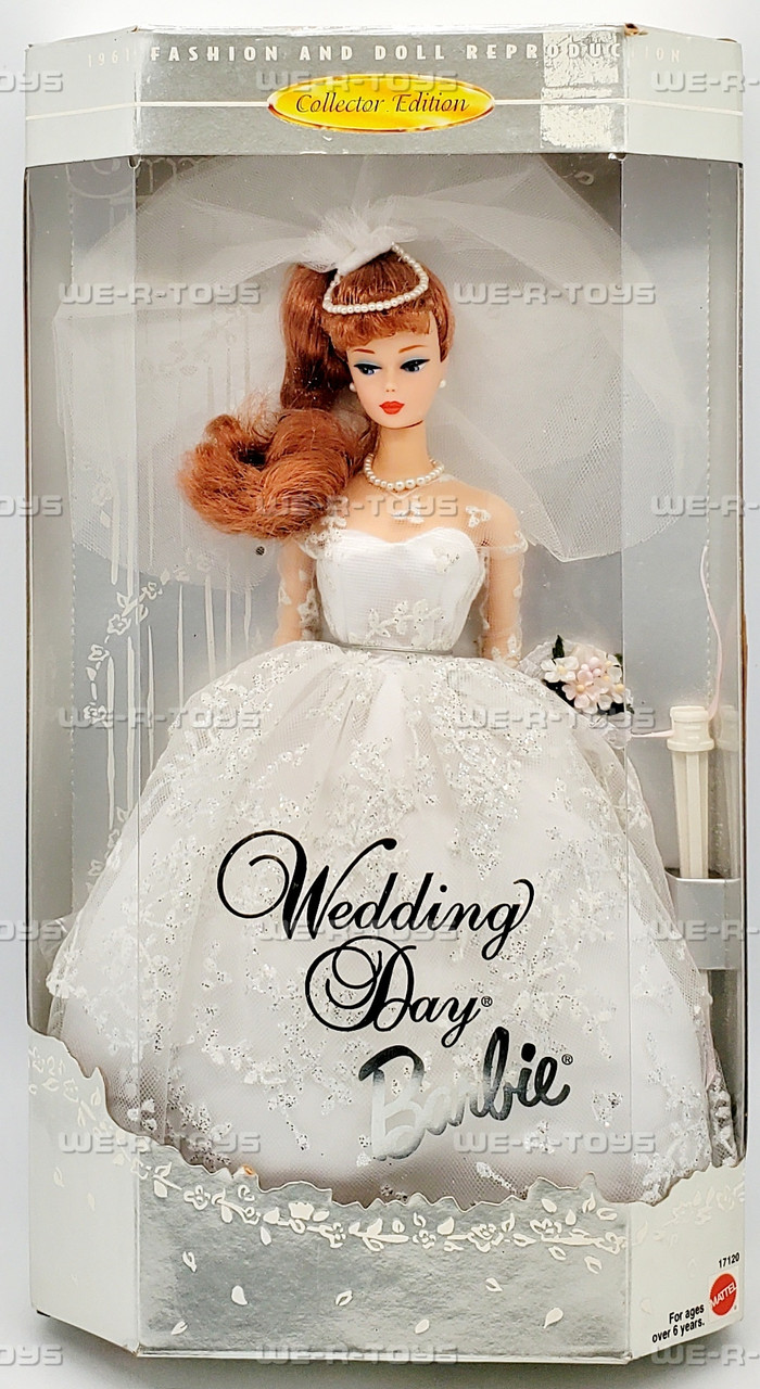 Wedding Day Barbie Doll Redhead 1961 Reproduction 1996 Mattel 17120