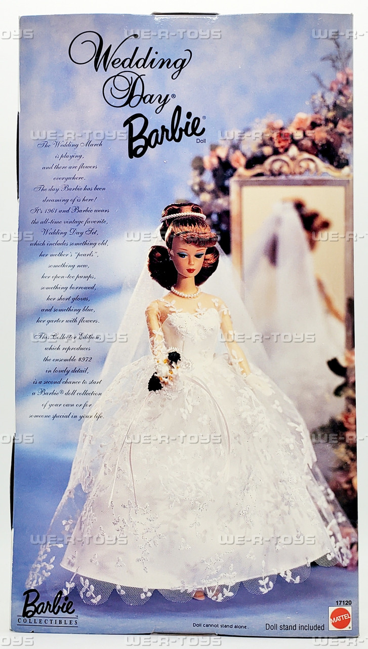 Wedding Day Barbie Doll Redhead 1961 Reproduction 1996 Mattel 17120