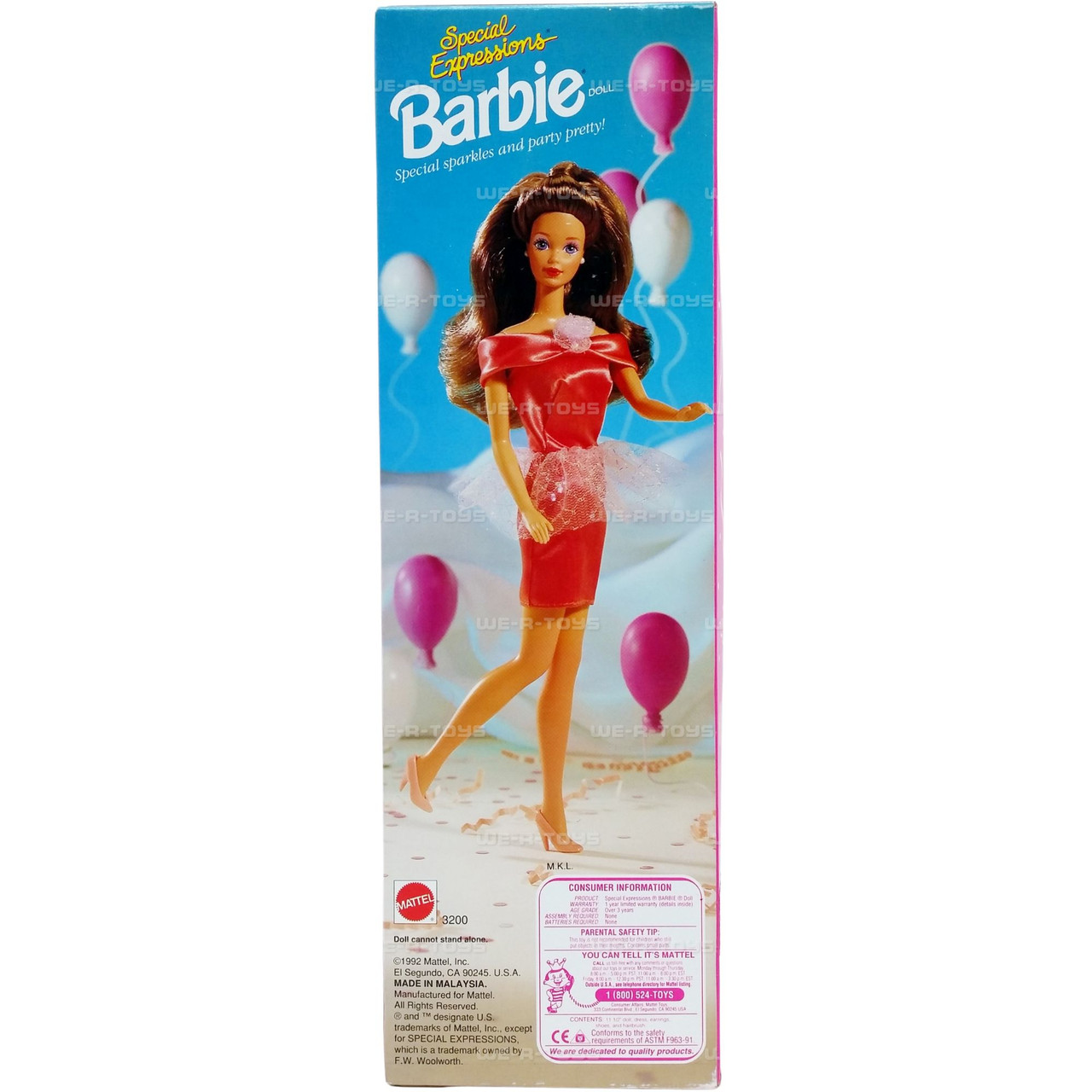 Special Expressions Barbie Woolworth Limited Edition Rare Brunette 1992 NRFB