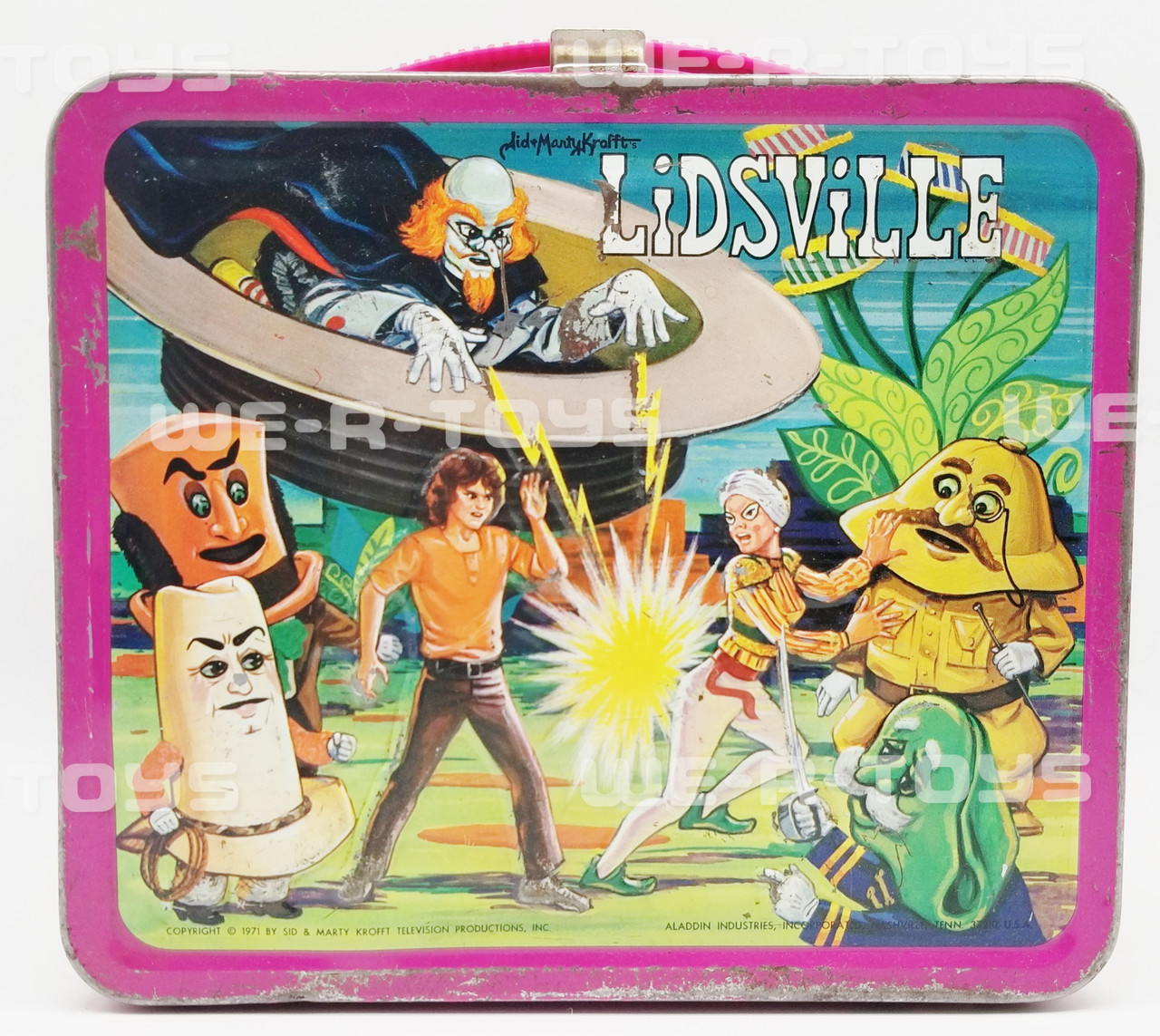 Lidsville Tin Metal Lunchbox 1971 Aladdin Industries Sid