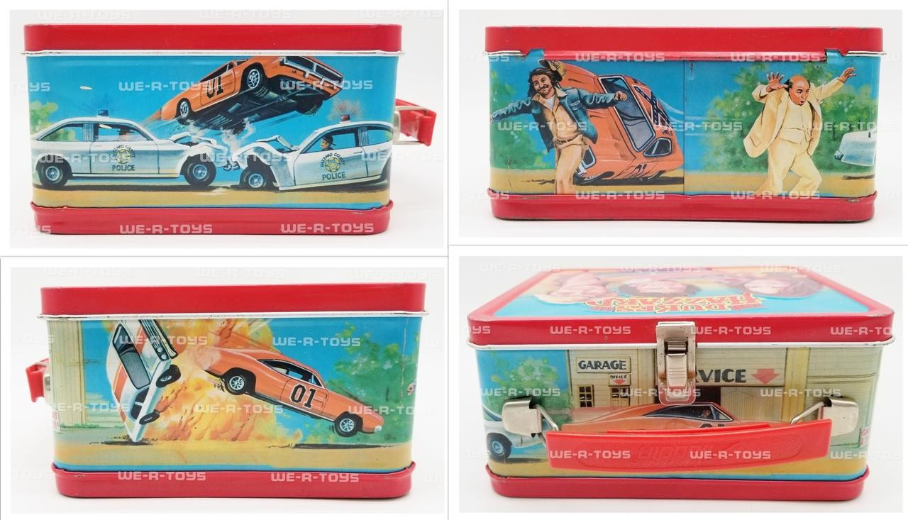 1981 Warner Bros Aladdin The Dukes of Hazzard Plastic Lunch Box