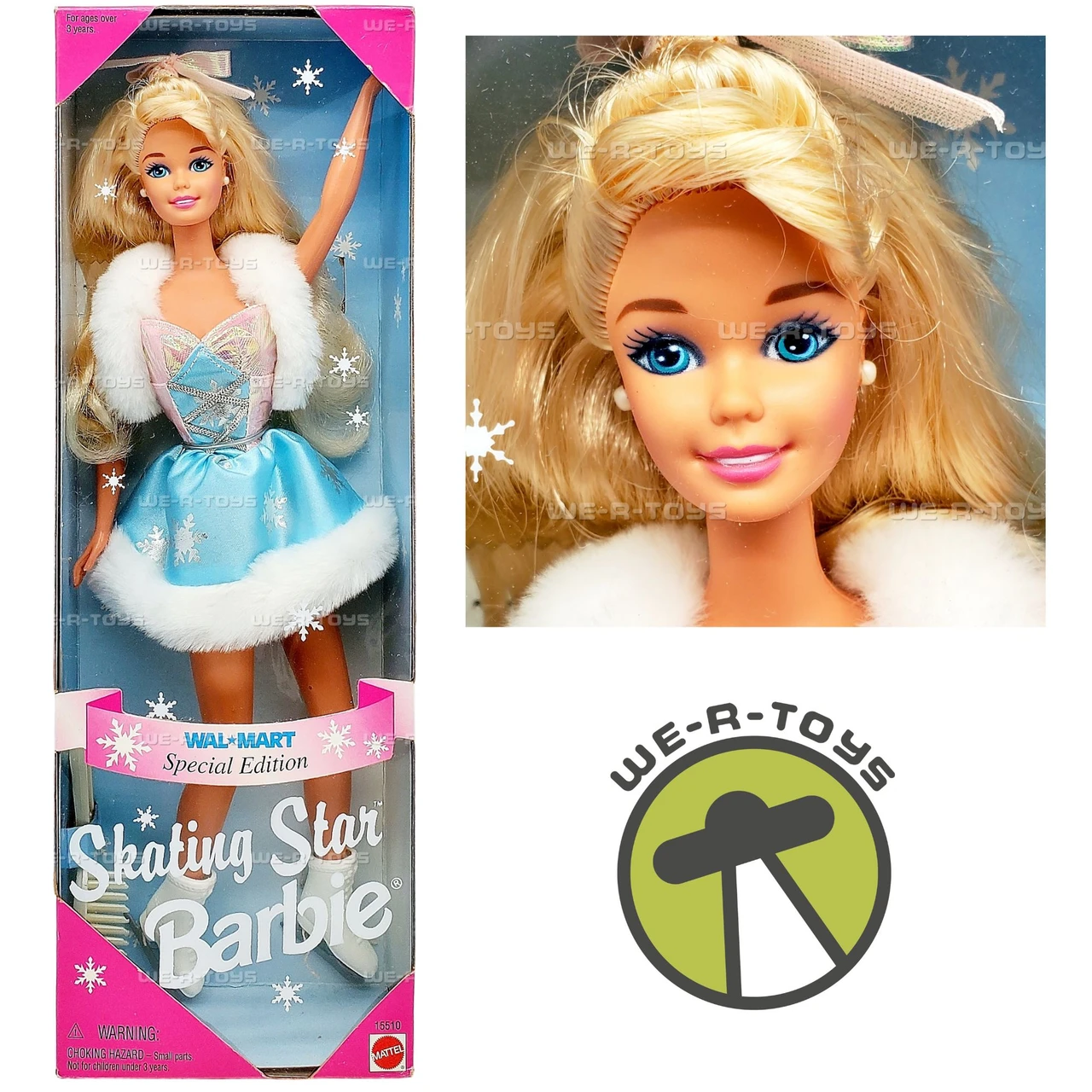 1995 Skating Star Barbie Doll Wal-Mart Special Edition Mattel 15510