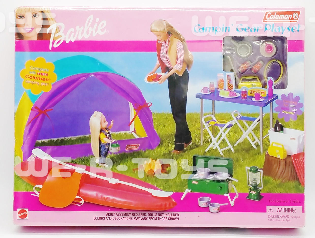 barbie coleman camping set