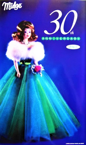 Barbie 30th Anniversary Midge Porcelain Doll Limited Edition 1993