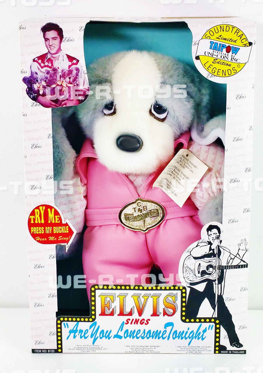 Elvis Sings Are You Lonesome Tonight 14 Dog Plush Soundtrack Legends 1994  USED - We-R-Toys