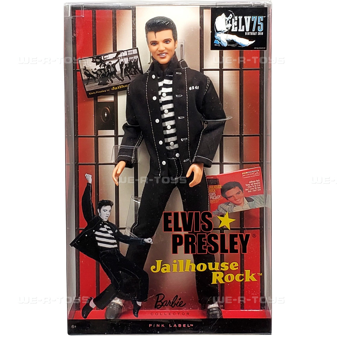 Barbie Collector Elvis Presley Jailhouse Rock Doll Pink Label 2009 Mattel  R4156