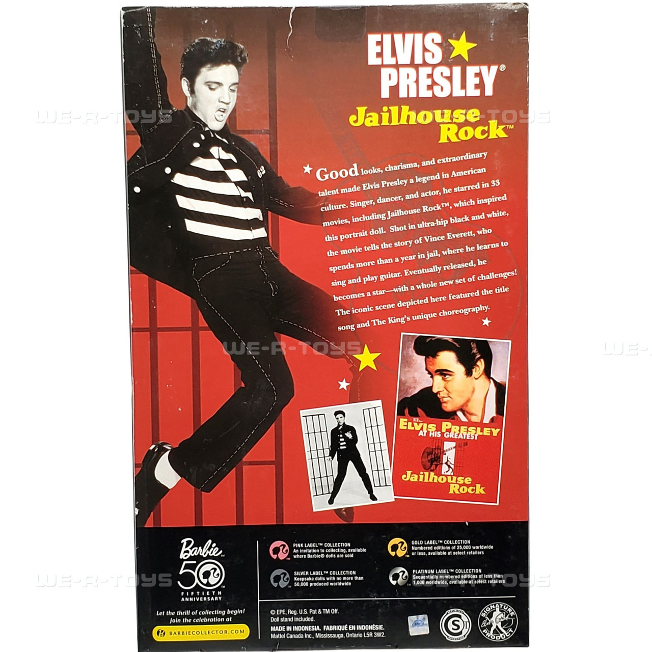 Barbie Collector Elvis Presley Jailhouse Rock Doll Pink Label 2009 Mattel  R4156