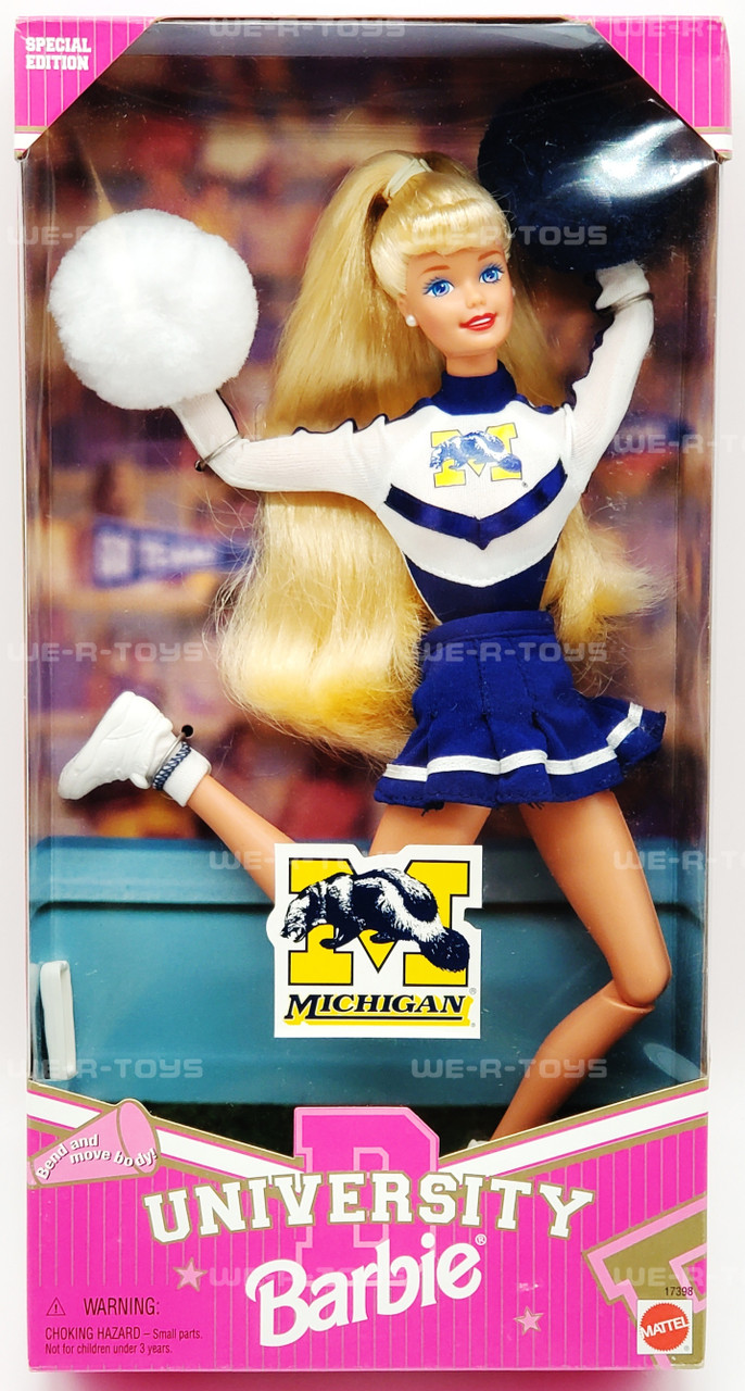 University Barbie University of Michigan Cheerleader Special