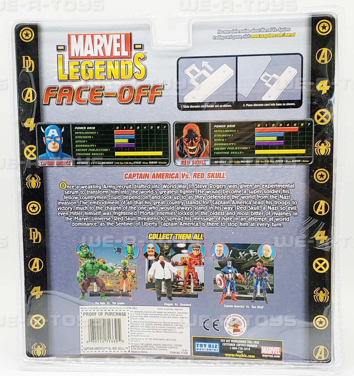 Marvel Legends Face-Off Captain America & Red Skull Figures Toy