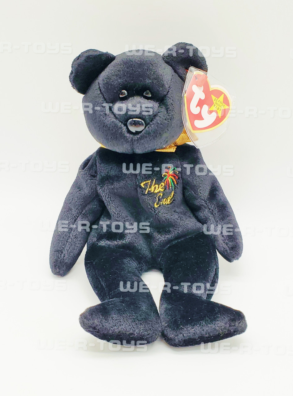 Ty Beanie Baby The End Black Bear Plush Toy 1999 New with Tags