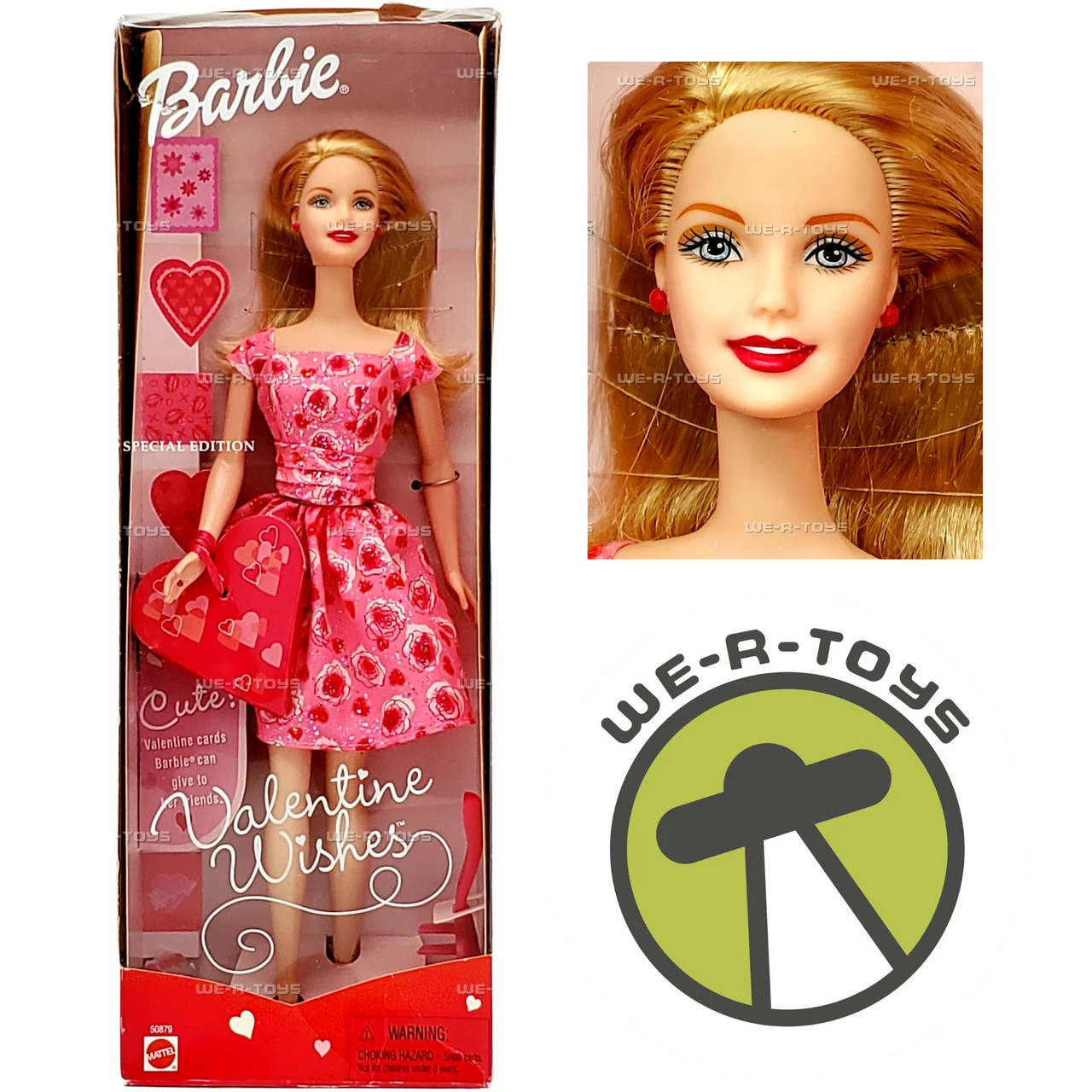Valentine Wishes Barbie Doll 2001 Mattel #50879
