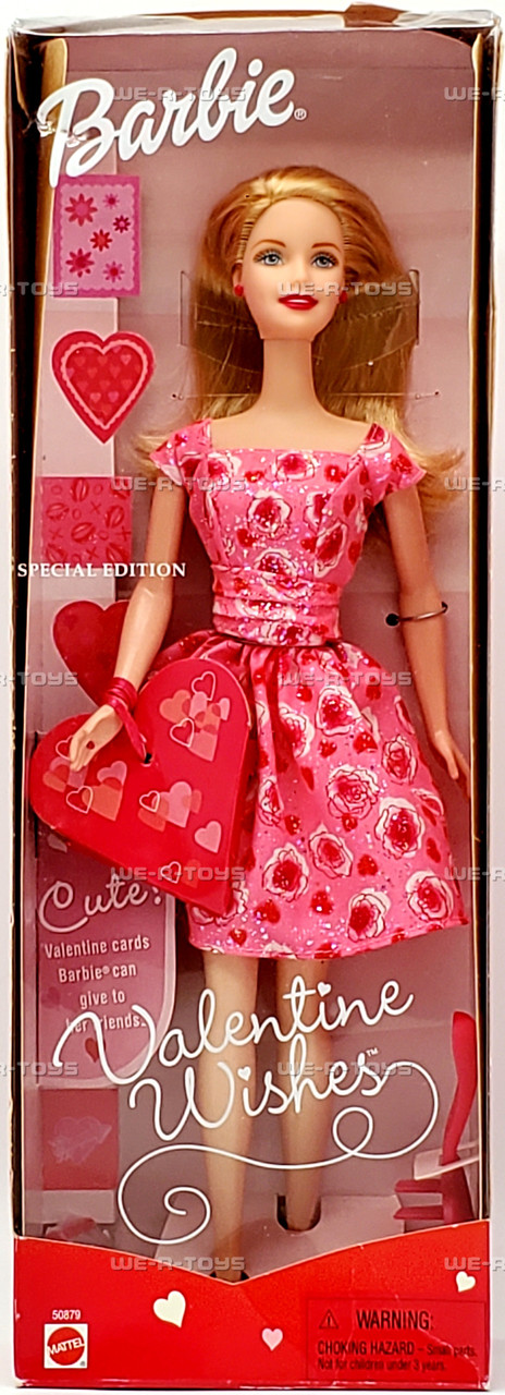 Valentine Wishes Barbie Doll 2001 Mattel #50879