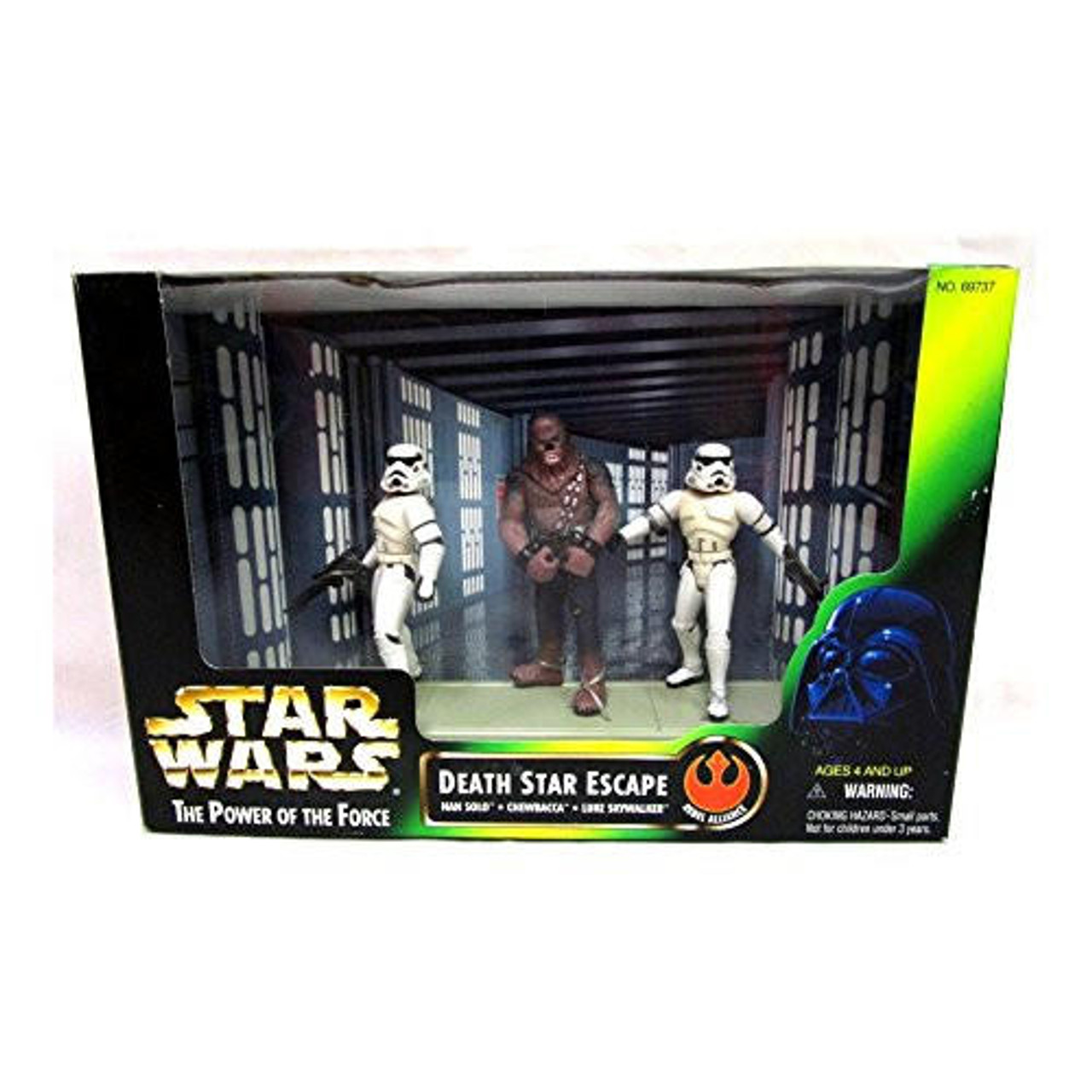 特撮 Star Wars: Power of the Force Han and Luke in Stormtrooper Disguise with Chewbacca as Prisoner Cinema Scenes Death Star Escape Action F Star Wars PotF Death Star Escape Action Figure Set Han Solo