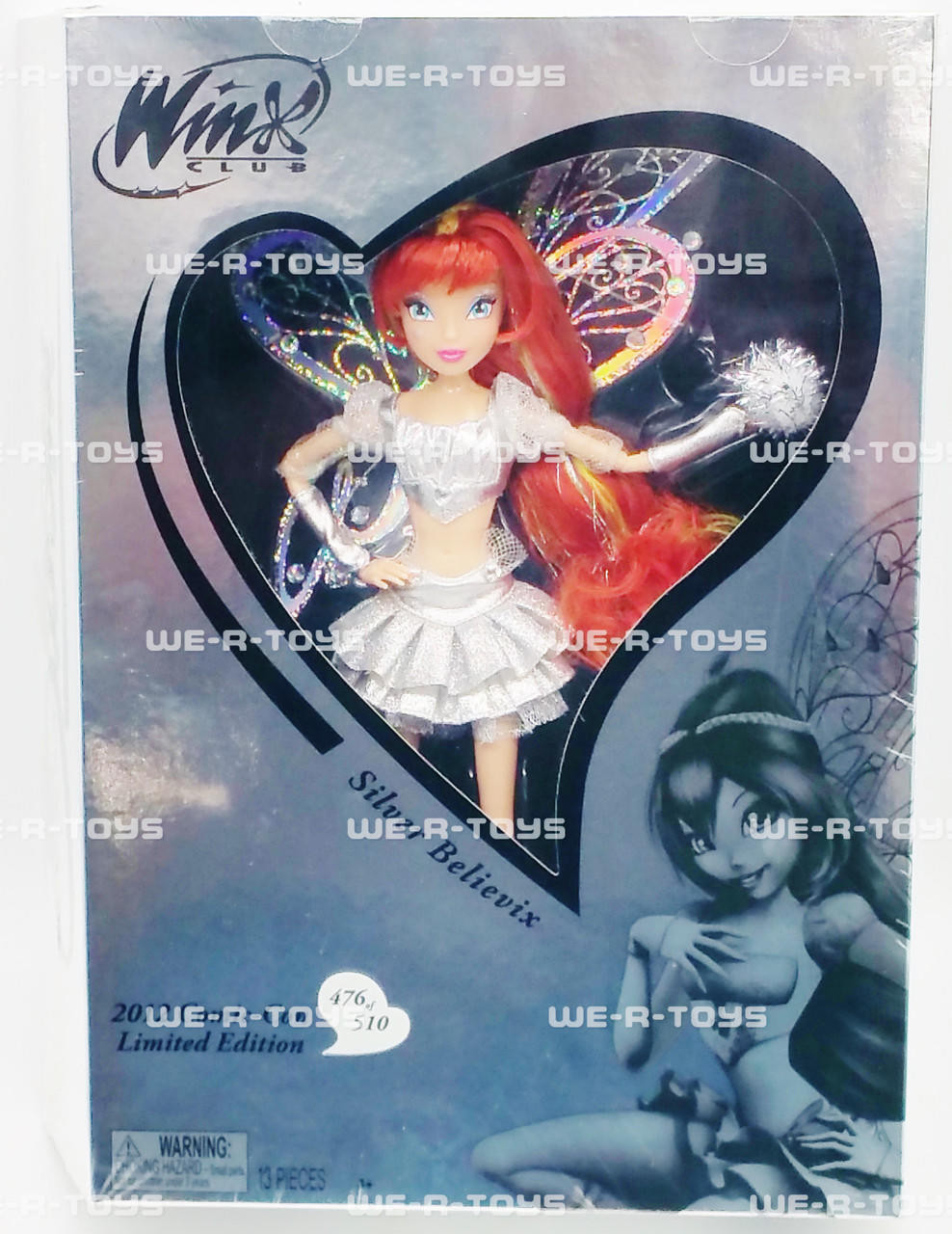 2013 ET フィギュア 31cm 希少 ヴィンテージ Winx Club Comic-Con 2012 Silver Believix Doll Jakks Pacific