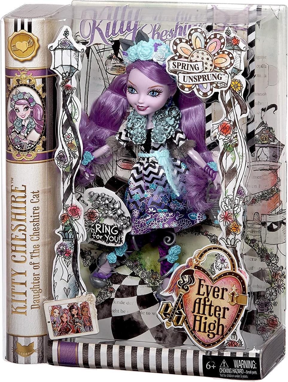 Mattel 2014 Ever After High - Spring Unsprung - Lizzie Hearts Book Playset  Doll