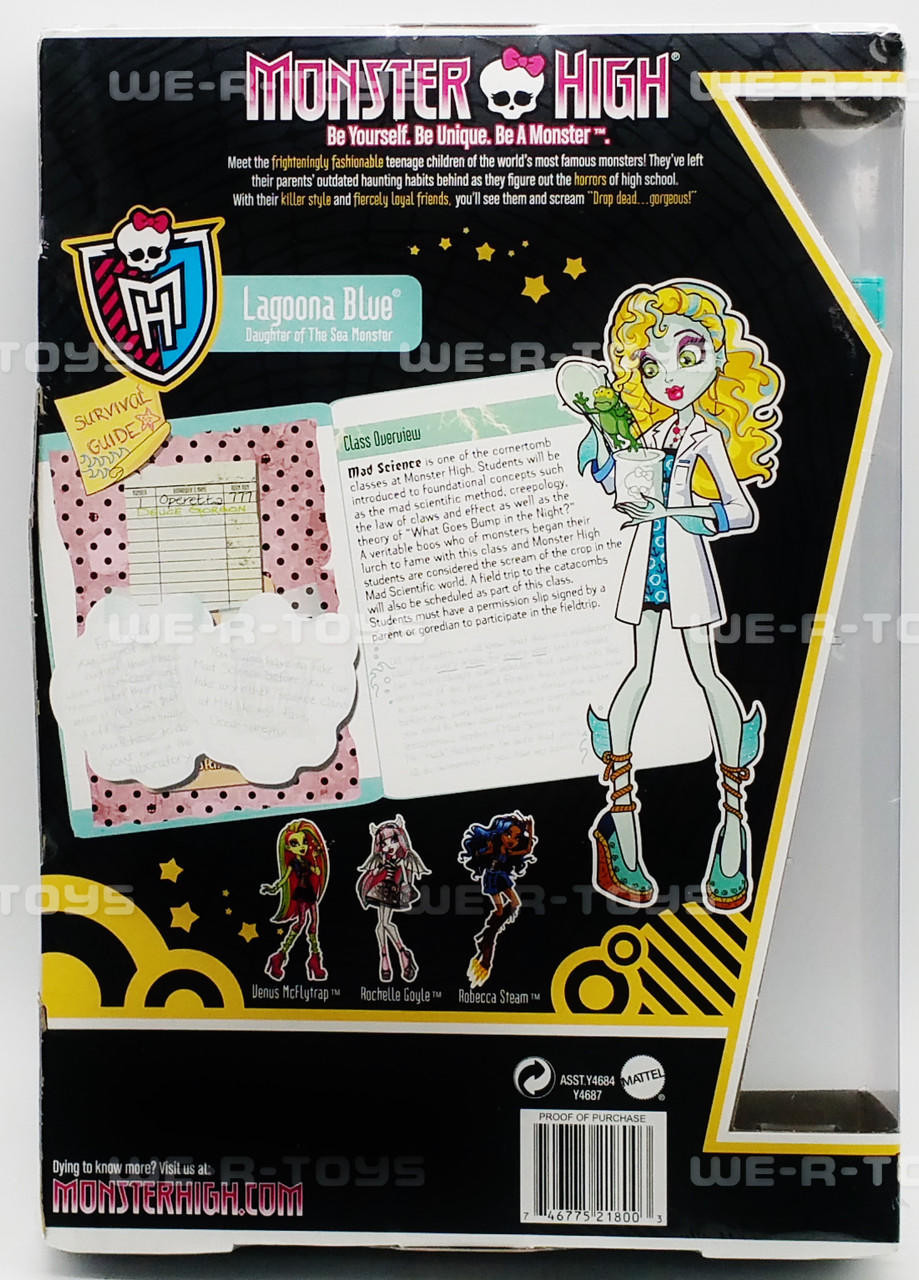 Monster High Mad Science Lagoona Blue Doll Mattel 2011 #Y4687 NRFB