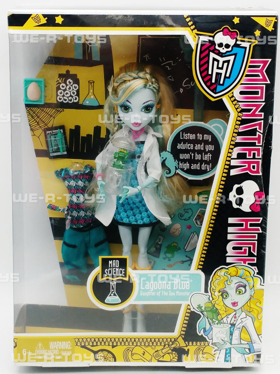 Monster High Mad Science Lagoona Blue Doll Mattel 2011 #Y4687 NRFB