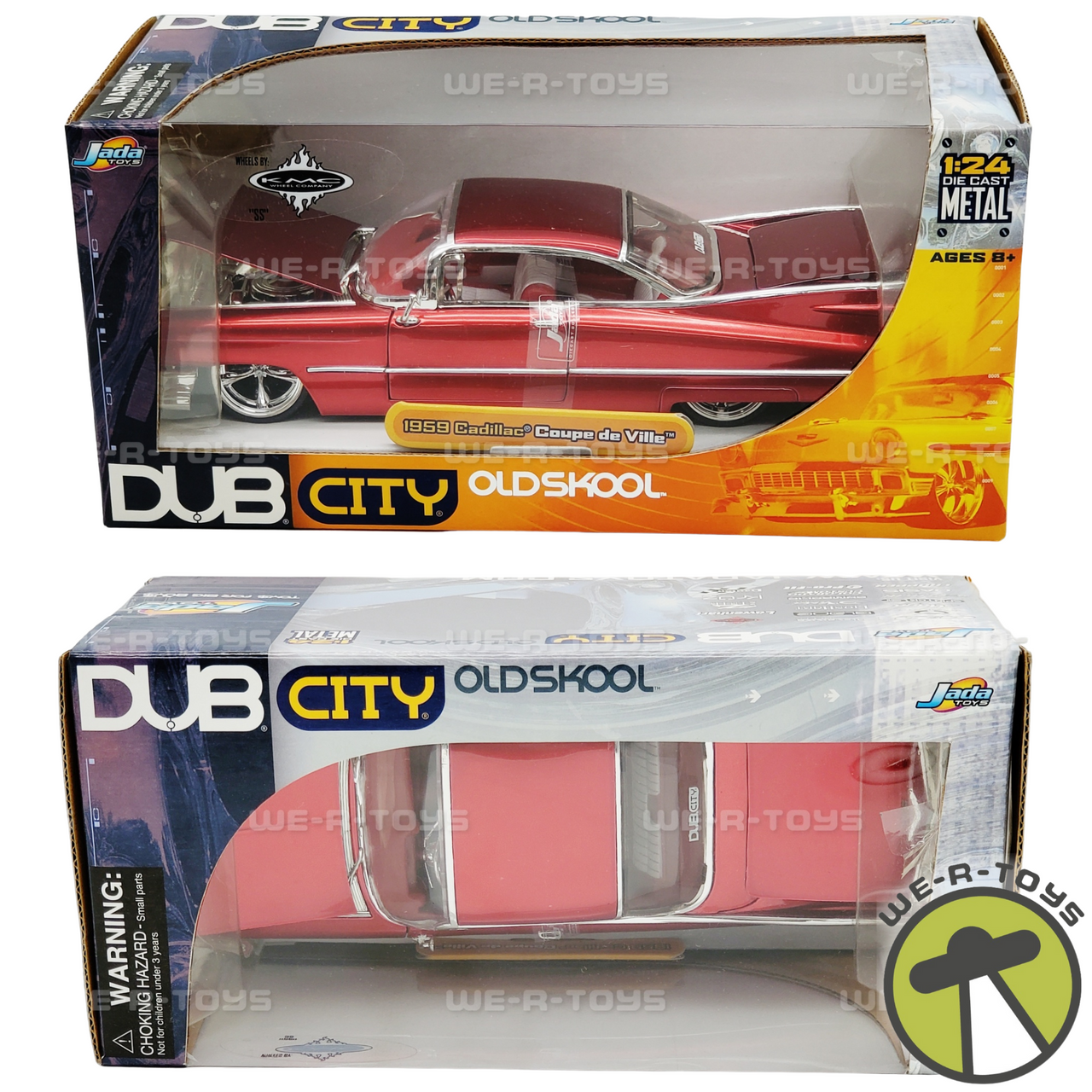 Dub City Old Skool 1959 Cadillac Coupe de Ville Vehicle Red Jada